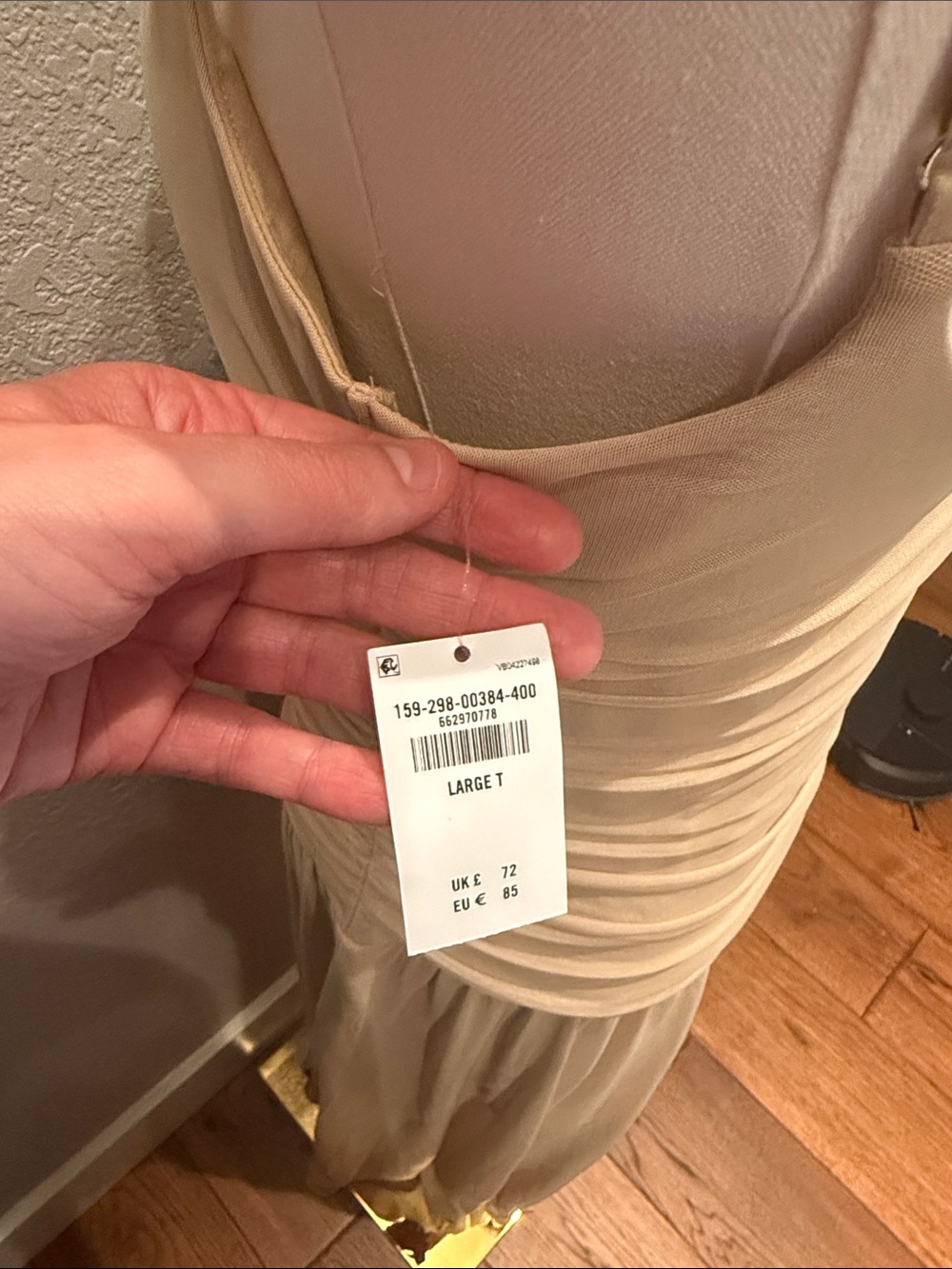 Abercrombie Elegant Cream Spaghetti-Strap Maxi Dress- size Large Tall - Picture 2 of 4